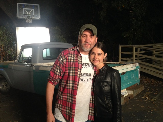 With Allison Paige on the set of The Wrong Side of Right