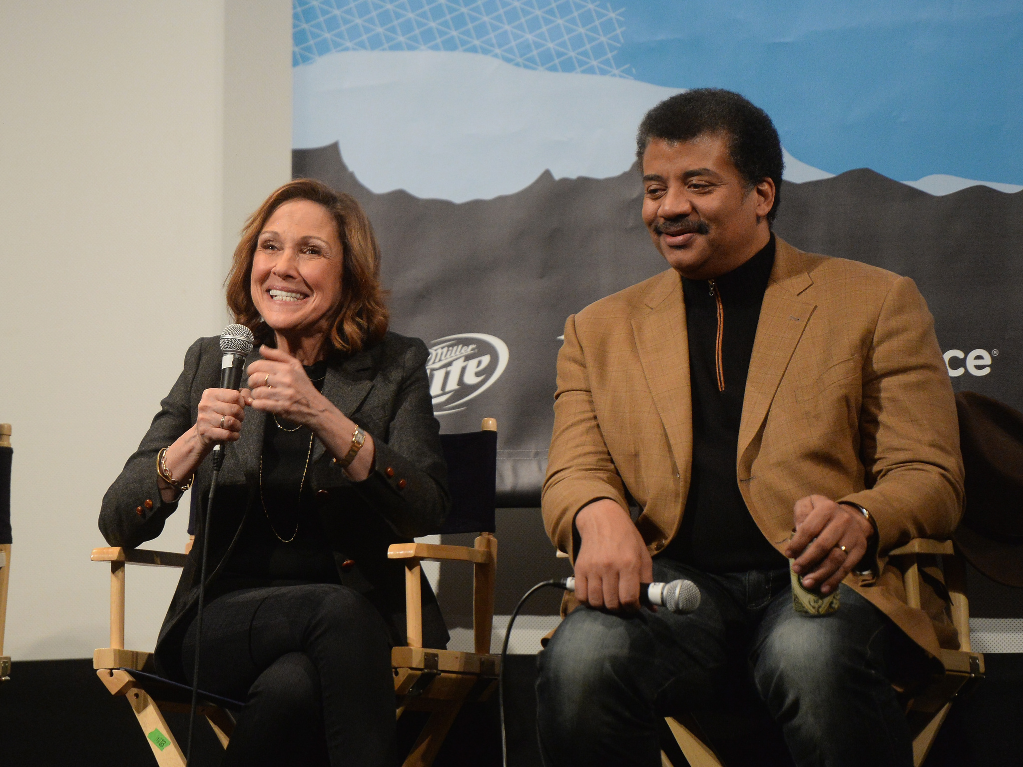 Ann Druyan and Neil deGrasse Tyson at event of Cosmos: A Spacetime Odyssey (2014)