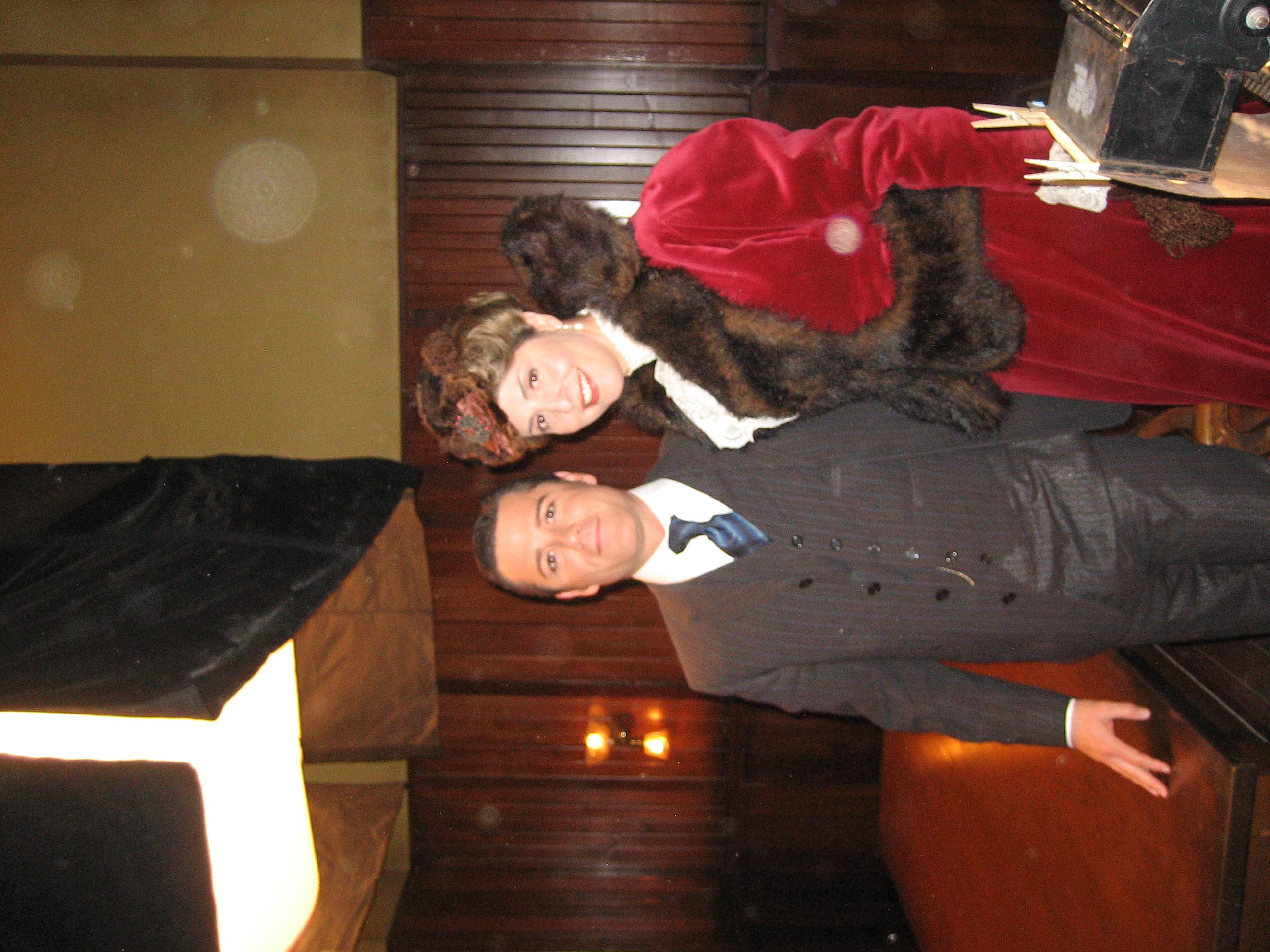 Ellen Dubin as Mrs Haversham and Yannick Bisson as Detective Murdoch in Murdoch Mysteries