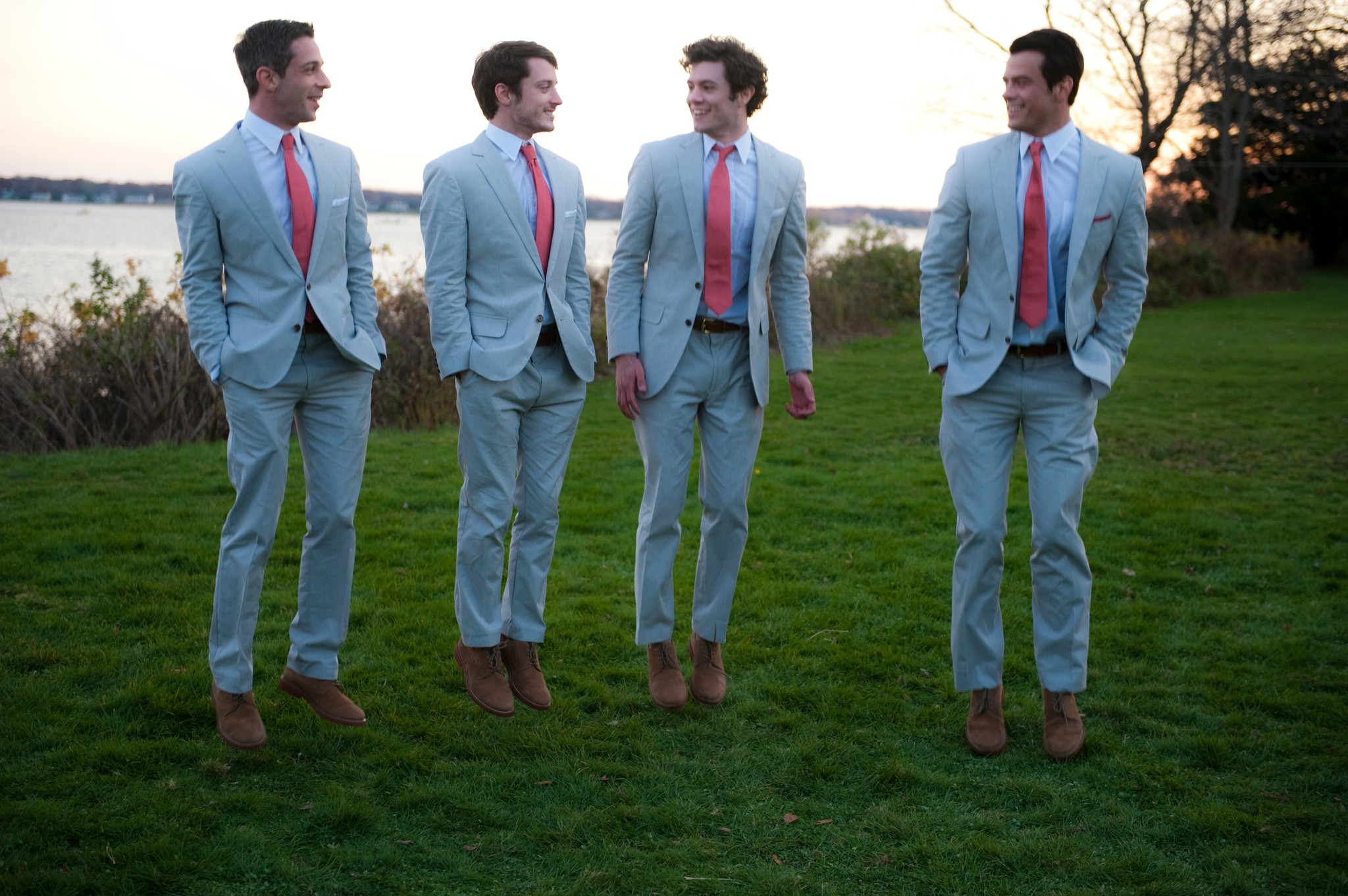 Still of Elijah Wood, Adam Brody, Josh Duhamel and Jeremy Strong in The Romantics (2010)