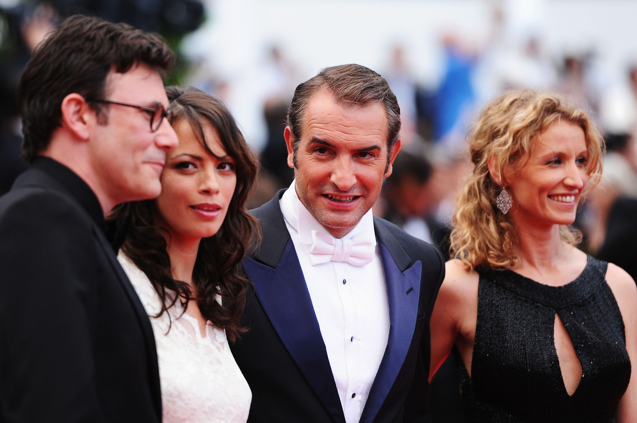 Bérénice Bejo, Jean Dujardin, Michel Hazanavicius and Alexandra Lamy