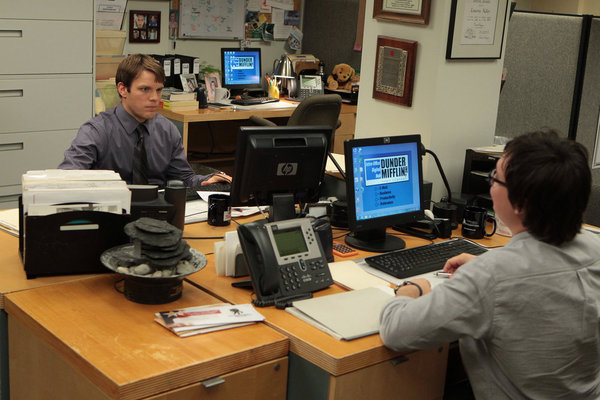 Still of Clark Duke and Jake Lacy in The Office (2005)