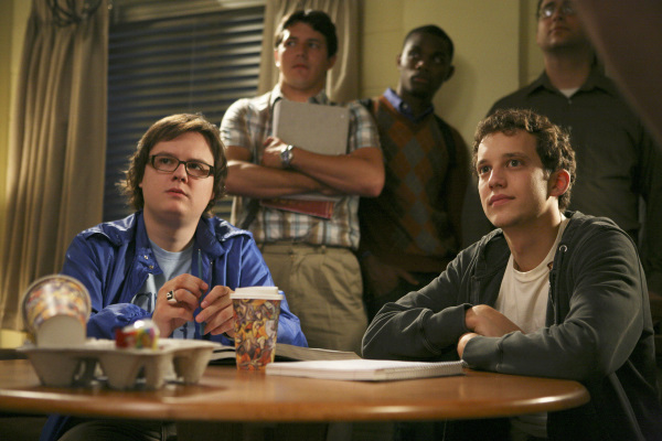 Still of Clark Duke and Jacob Zachar in Greek (2007)