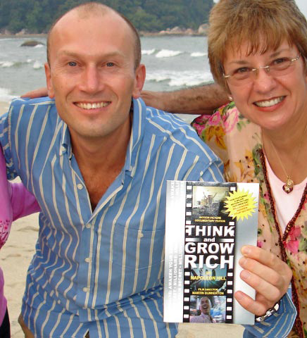 Martin Dunkerton with Judith Williamson, Director of the Napoleon Hill World Learning Center (USA) before the World Premiere of Martin's movie documentary (Director's Cut) inspired by Napoleon Hill's THINK AND GROW RICH. Photo taken in Malaysia.