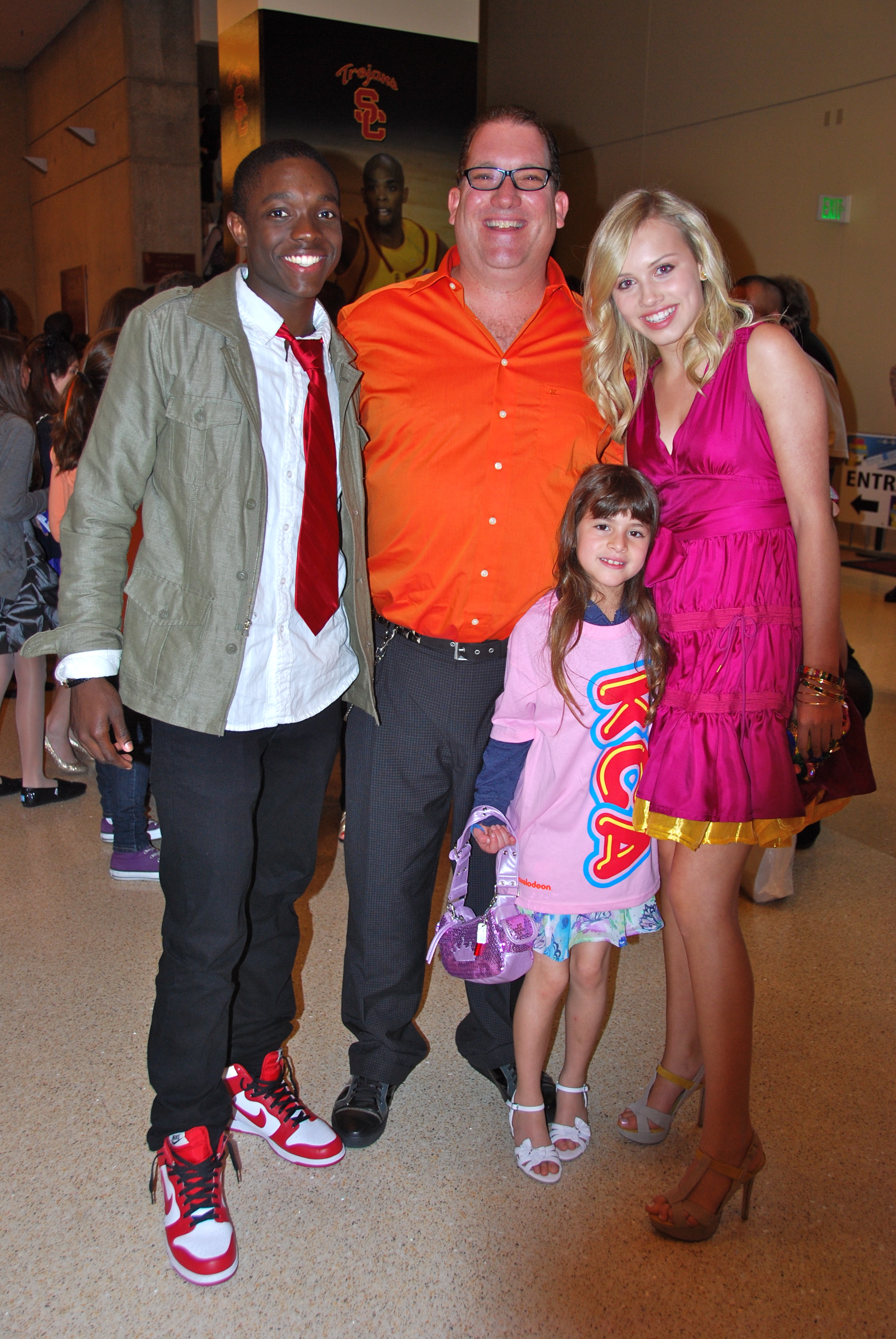 Supah Ninja Carlos Knight,Producer Don Dunn, Supah Ninja Gracie Dzienny, Katie Dunn Kids Choice Awards 2011