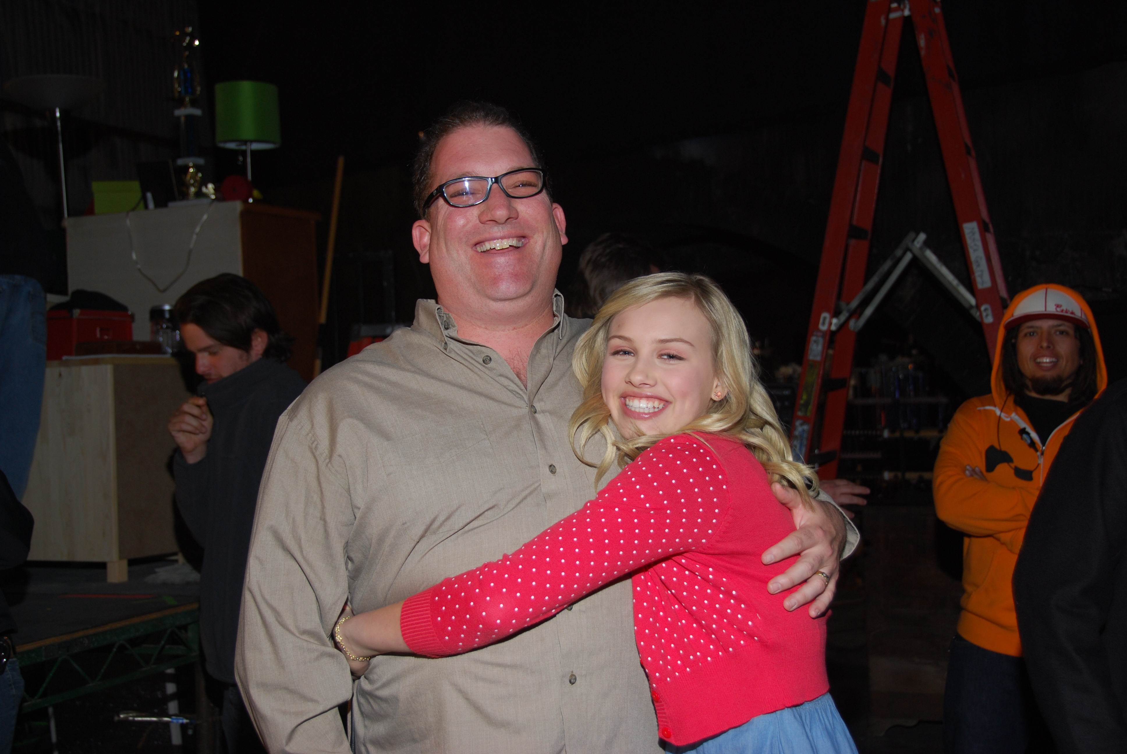 Producer Don Dunn and Supah Ninja Gracie Dzienney