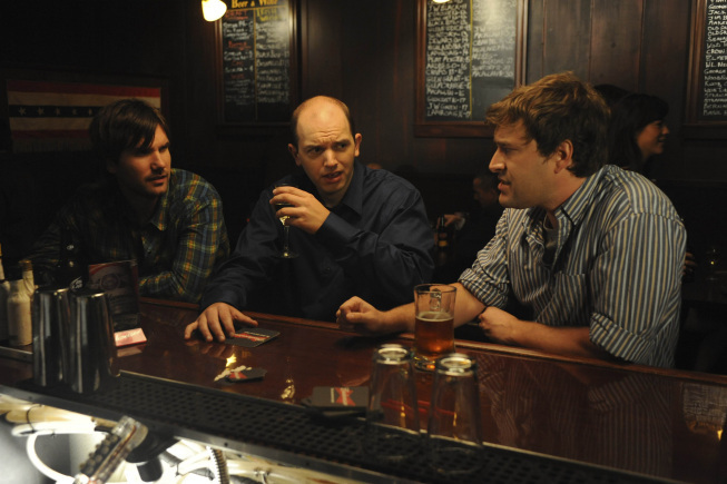 Still of Mark Duplass, Paul Scheer and Jonathan Lajoie in The League (2009)