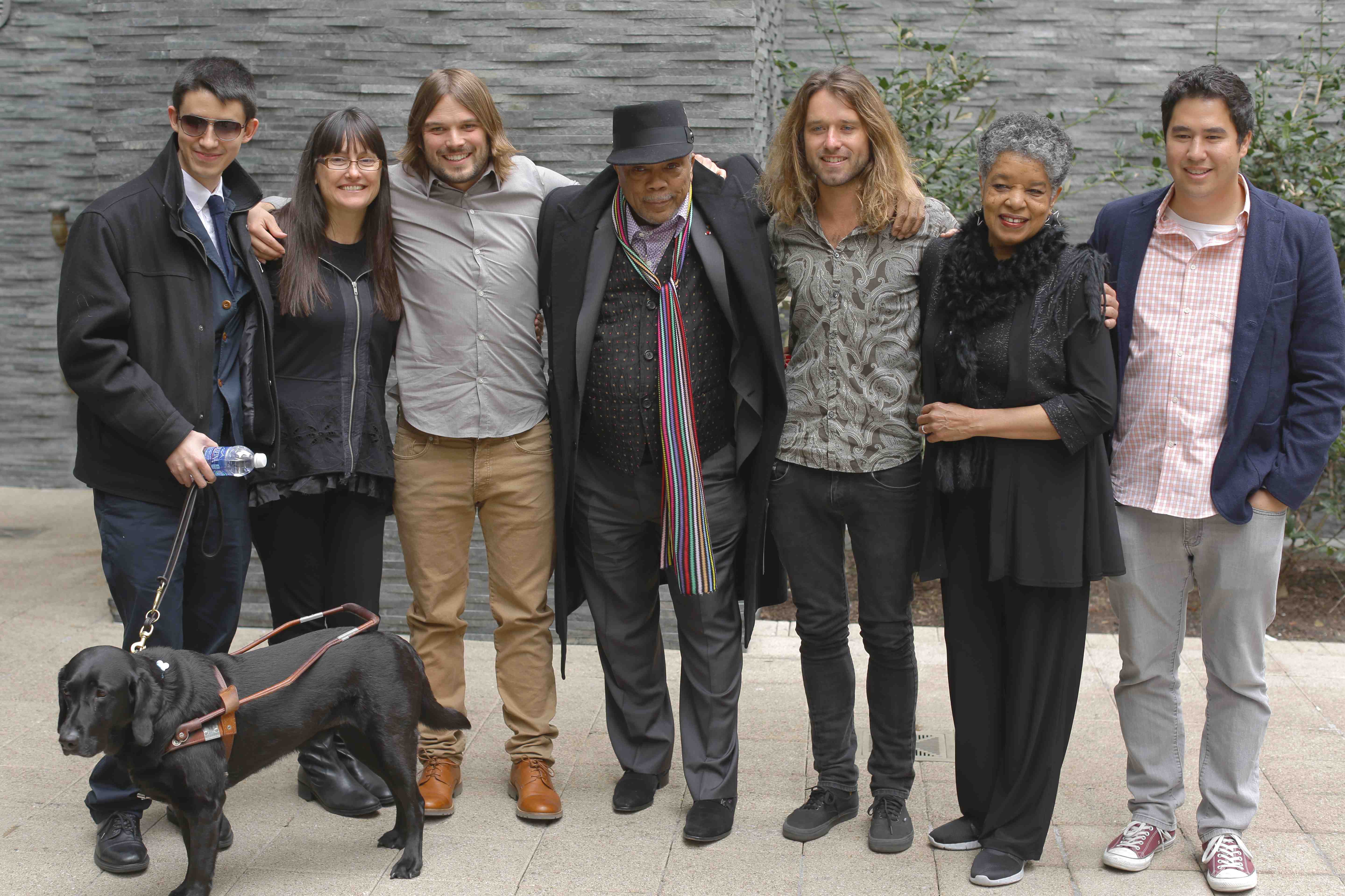 Justin Kauflin, Paula DuPre' Pesmen, Alan Hicks, Quincy Jones, Adam Hart, Gwen Terry, Adam Fell and Candy