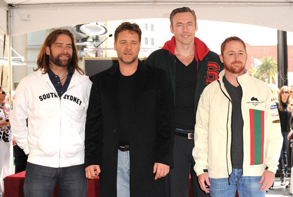 Alan Doyle, Russell Crowe, Kevin Durand and Scott Grimes at Russell Crowe's 