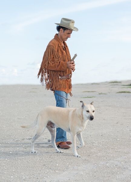 August 2015 Photo shoot Feature film The French Cowboy with the dog Lucky