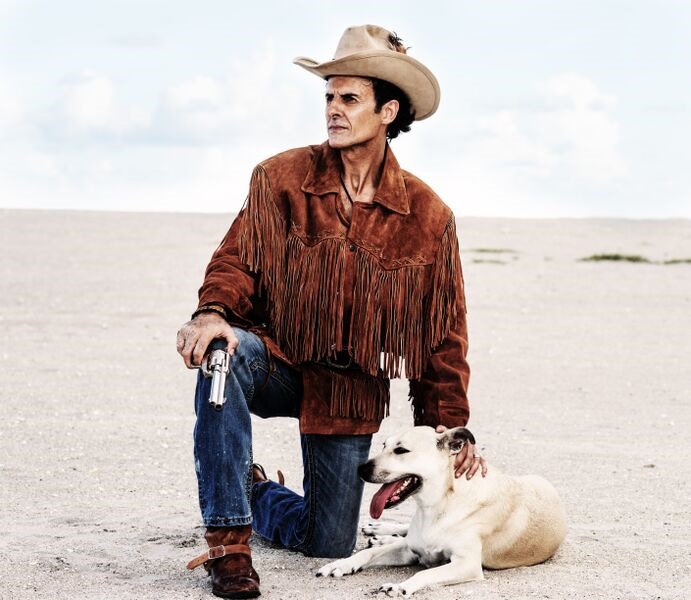 August 2015 Photo shoot feature film The French Cowboy with the dog Lucky