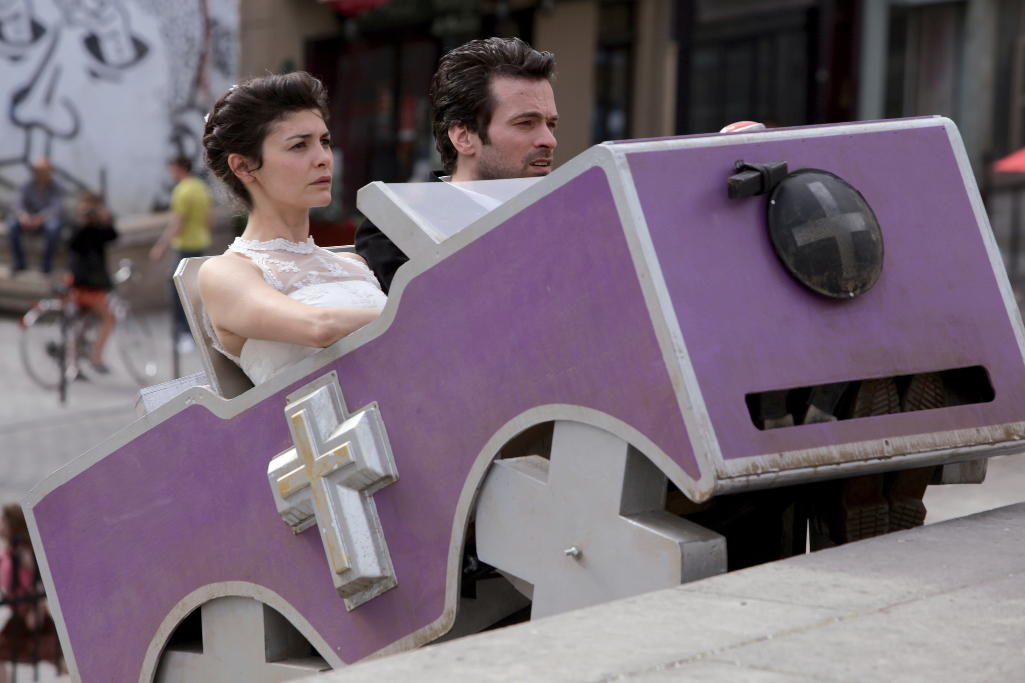 Still of Romain Duris and Audrey Tautou in Geleti sapnai (2013)