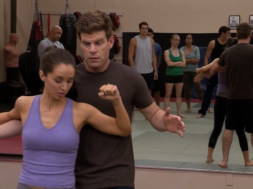 Still of Eliza Dushku and Stephen Rannazzisi in The League (2009)