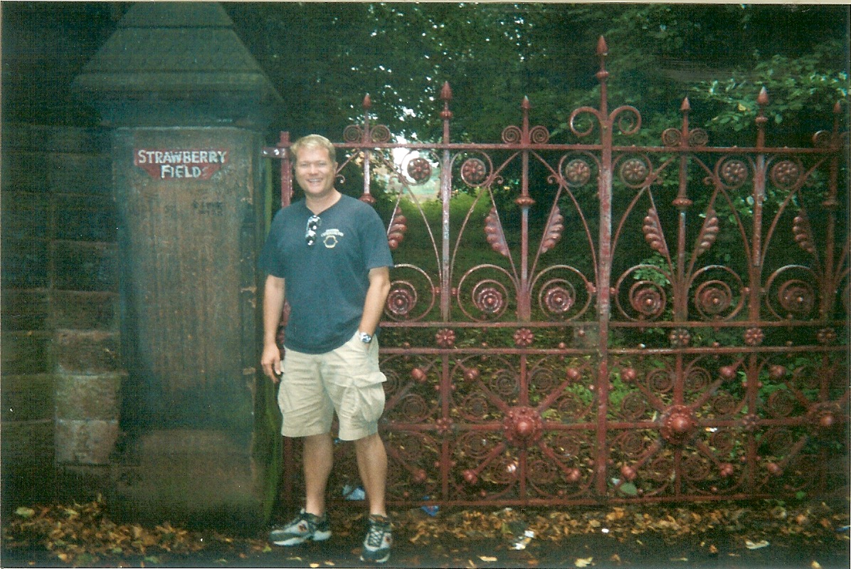 In Liverpool at Strawberry Fields.