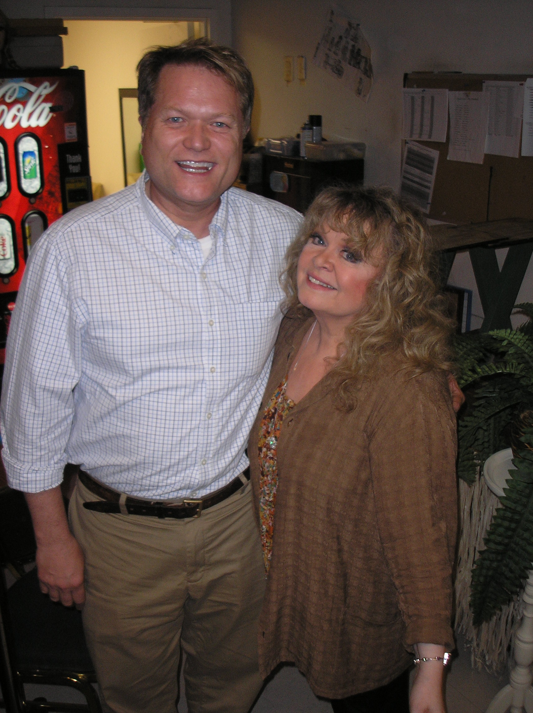 Jim with Sally Struthers backstage at HELLO DOLLY