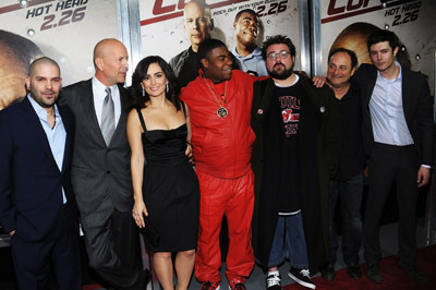 Bruce Willis, Kevin Pollak, Kevin Smith, Adam Brody, Guillermo Díaz, Ana de la Reguera and Tracy Morgan at event of Tik nekvieskite faru! (2010)