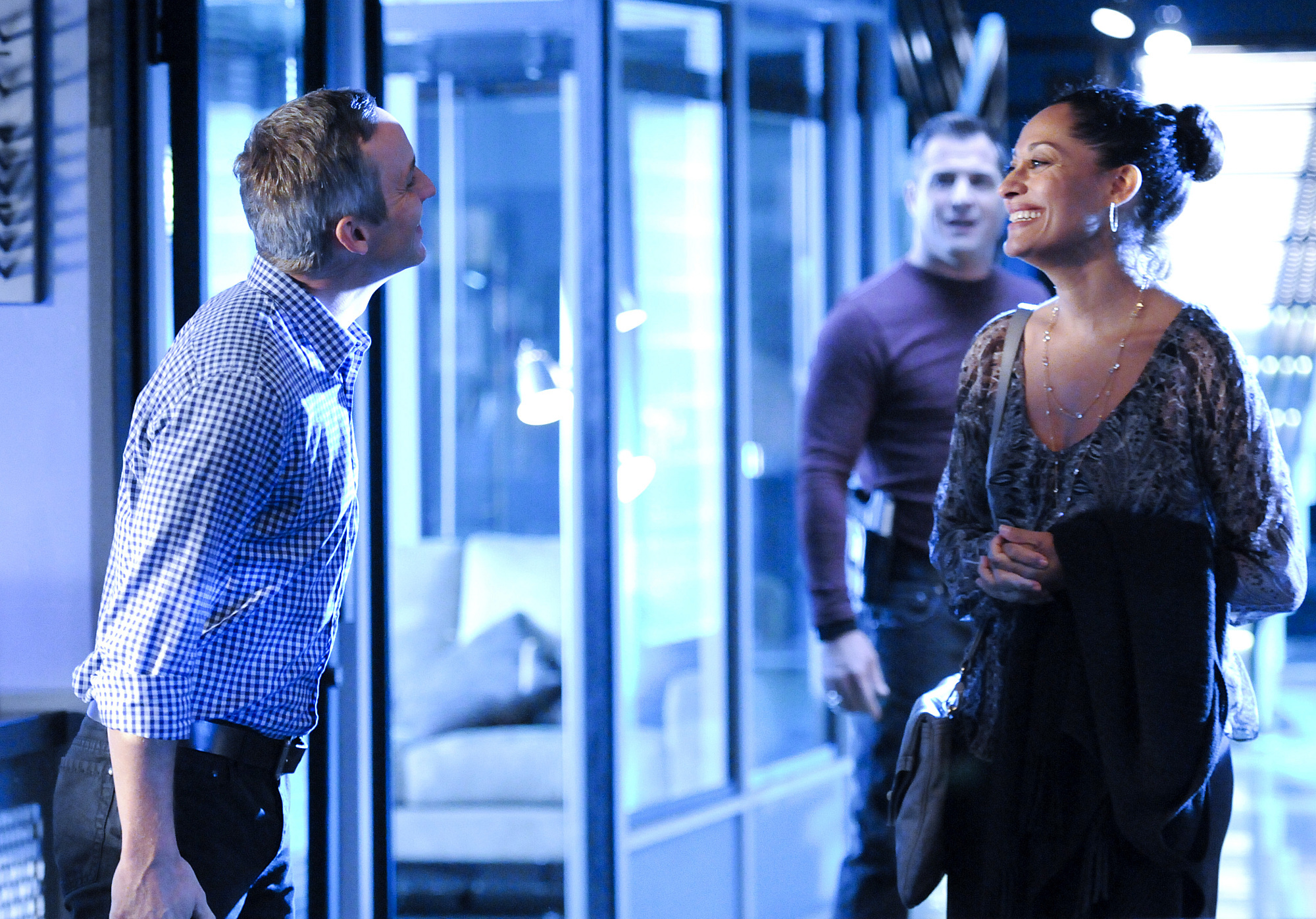 Still of Wallace Langham, George Eads and Tracee Ellis Ross in CSI kriminalistai (2000)