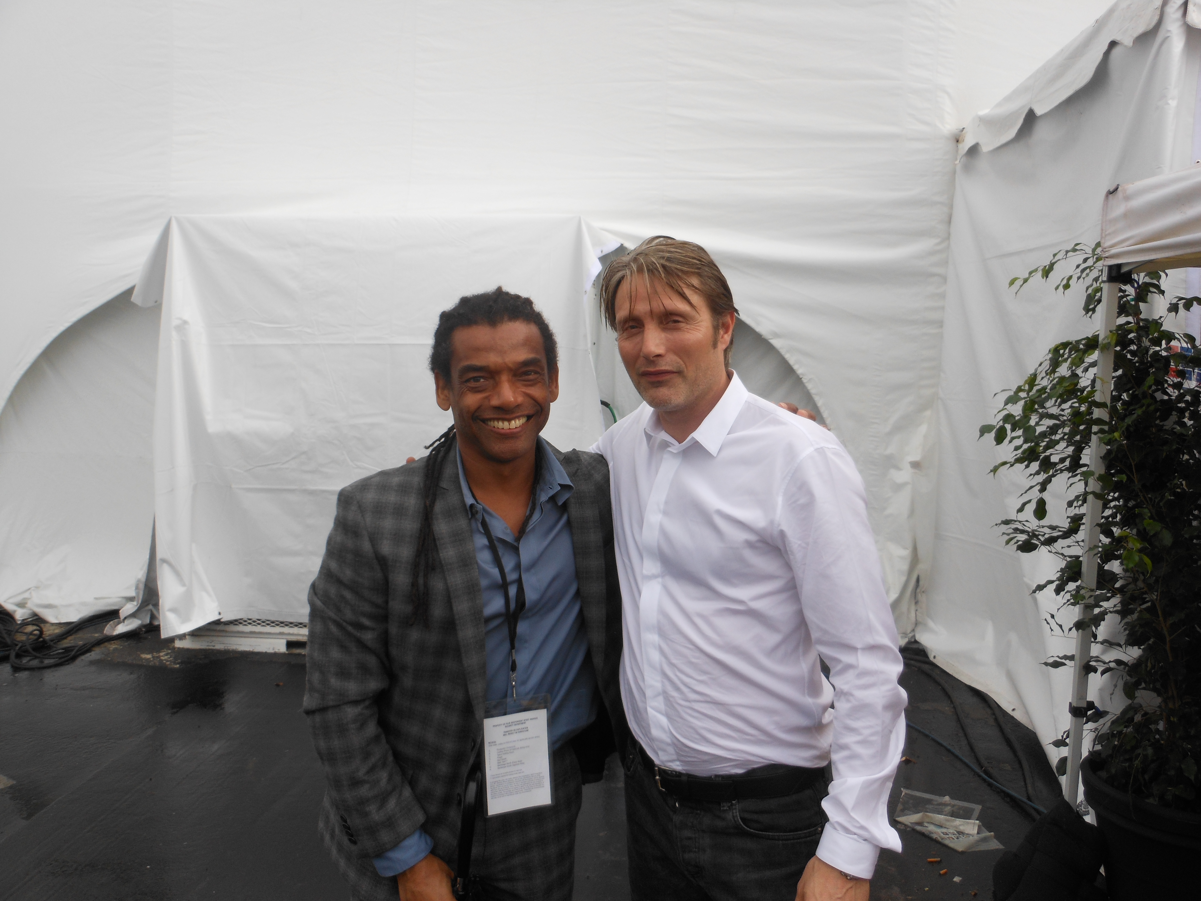 With Mads Mikkelsen (Hannibal, Casino Royale) at the 2014 Independent Spirit Awards.