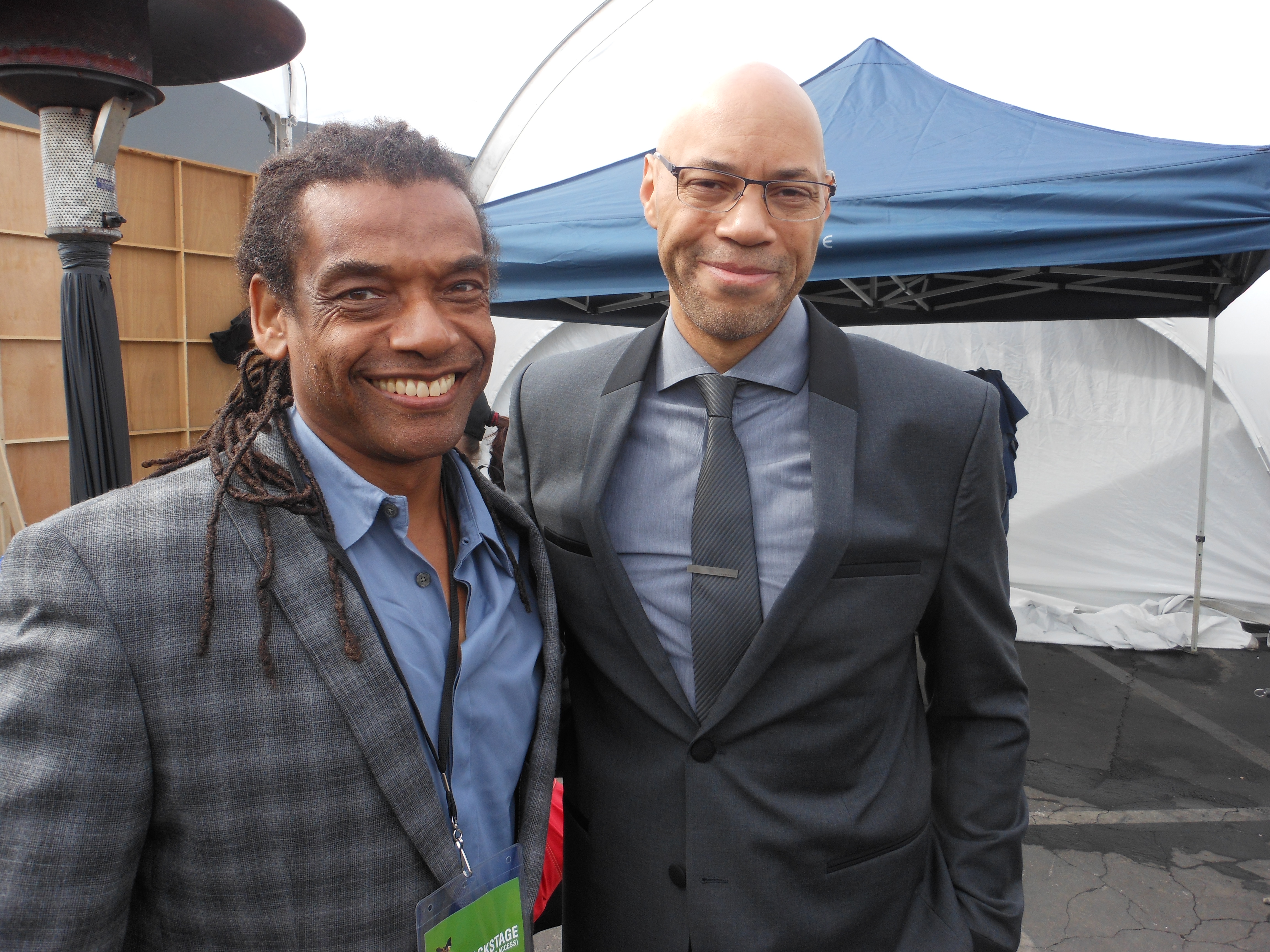 With Oscar winning screenwriter John Ridley (12 Years A Slave) at the 2014 Independent Spirit Awards.