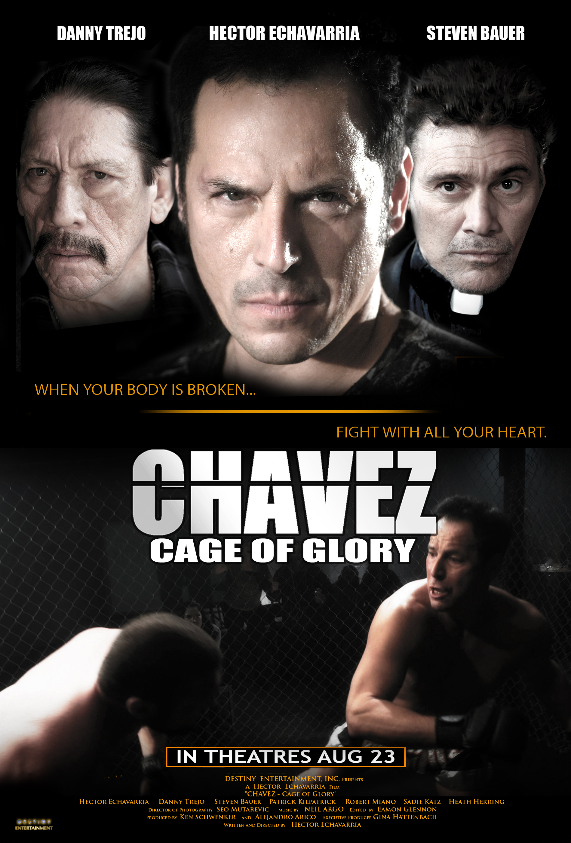 Hector Echavarria's movie poster of Chavez Cage of Glory