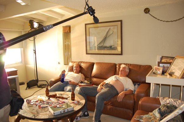 Eric Edwards & Brian Lally on the set of Broomba