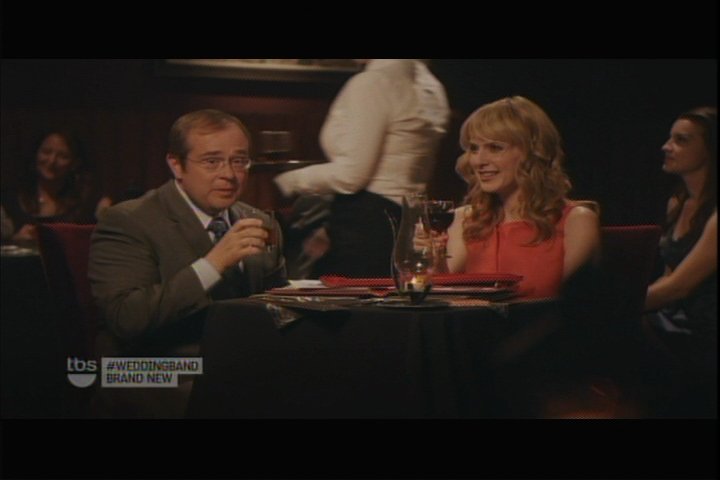 Eric Edwards as Mr. Dirksen with Jenny Wade in THE WEDDING BAND