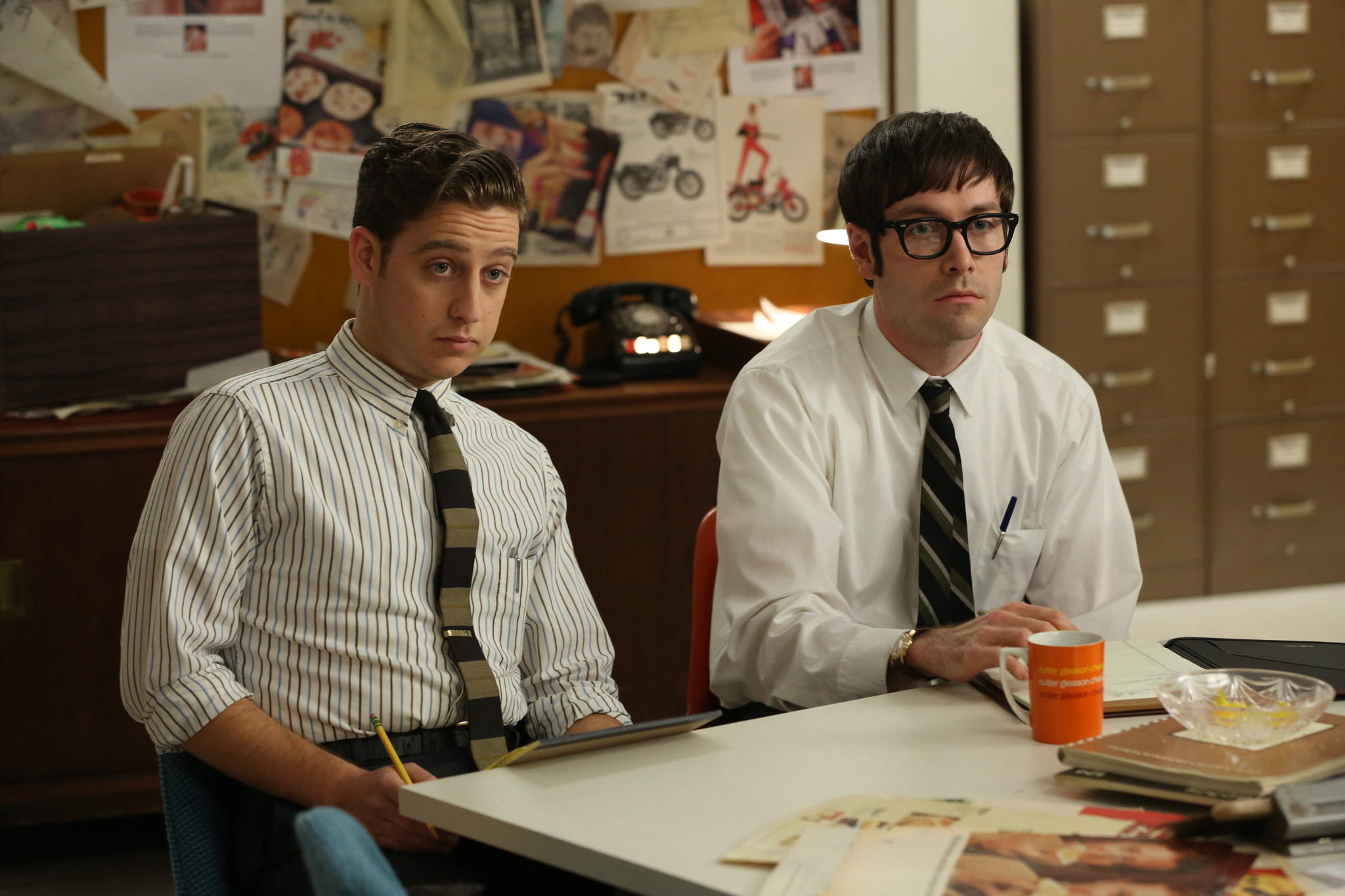 Still of Trevor Einhorn and Kit Williamson in MAD MEN. Reklamos vilkai (2007)