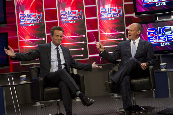 Still of Matthew Perry and Rich Eisen in Go On: Any Given Birthday (2012)