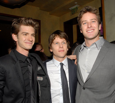 Jesse Eisenberg, Andrew Garfield and Armie Hammer at event of The Social Network (2010)