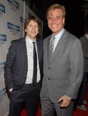 Jesse Eisenberg and Aaron Sorkin at event of The Social Network (2010)