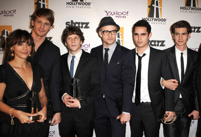 Justin Timberlake, Jesse Eisenberg, Max Minghella and Andrew Garfield