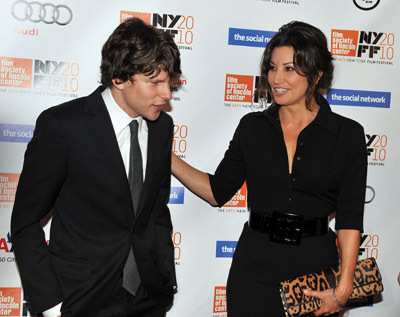 Gina Gershon and Jesse Eisenberg at event of The Social Network (2010)