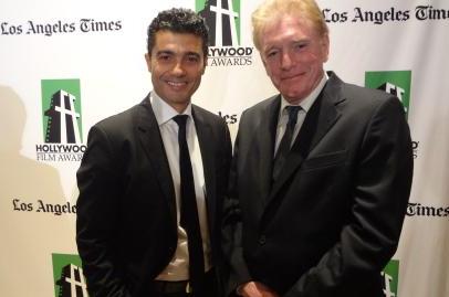 Khaled Nabawy (Left), William Atherton(Right), in Hollywood Film Festival 2012.