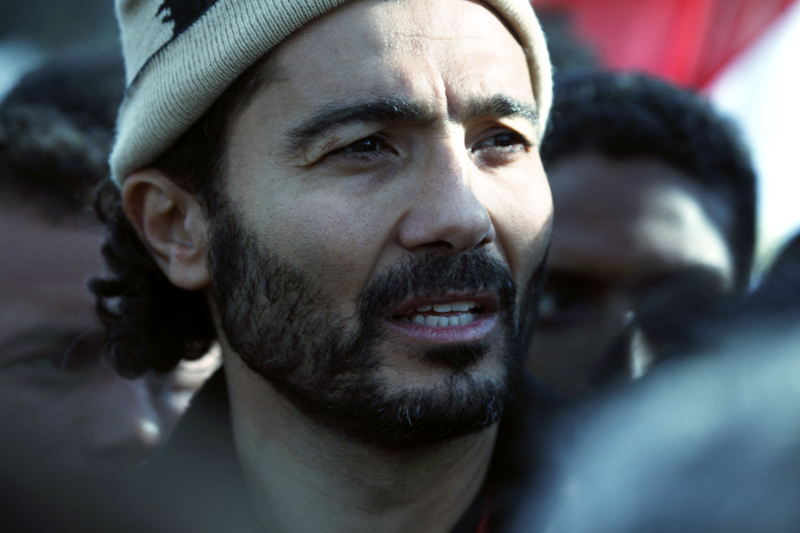 Khaled Nabawy in Tahrir Square to support the Egyptian People