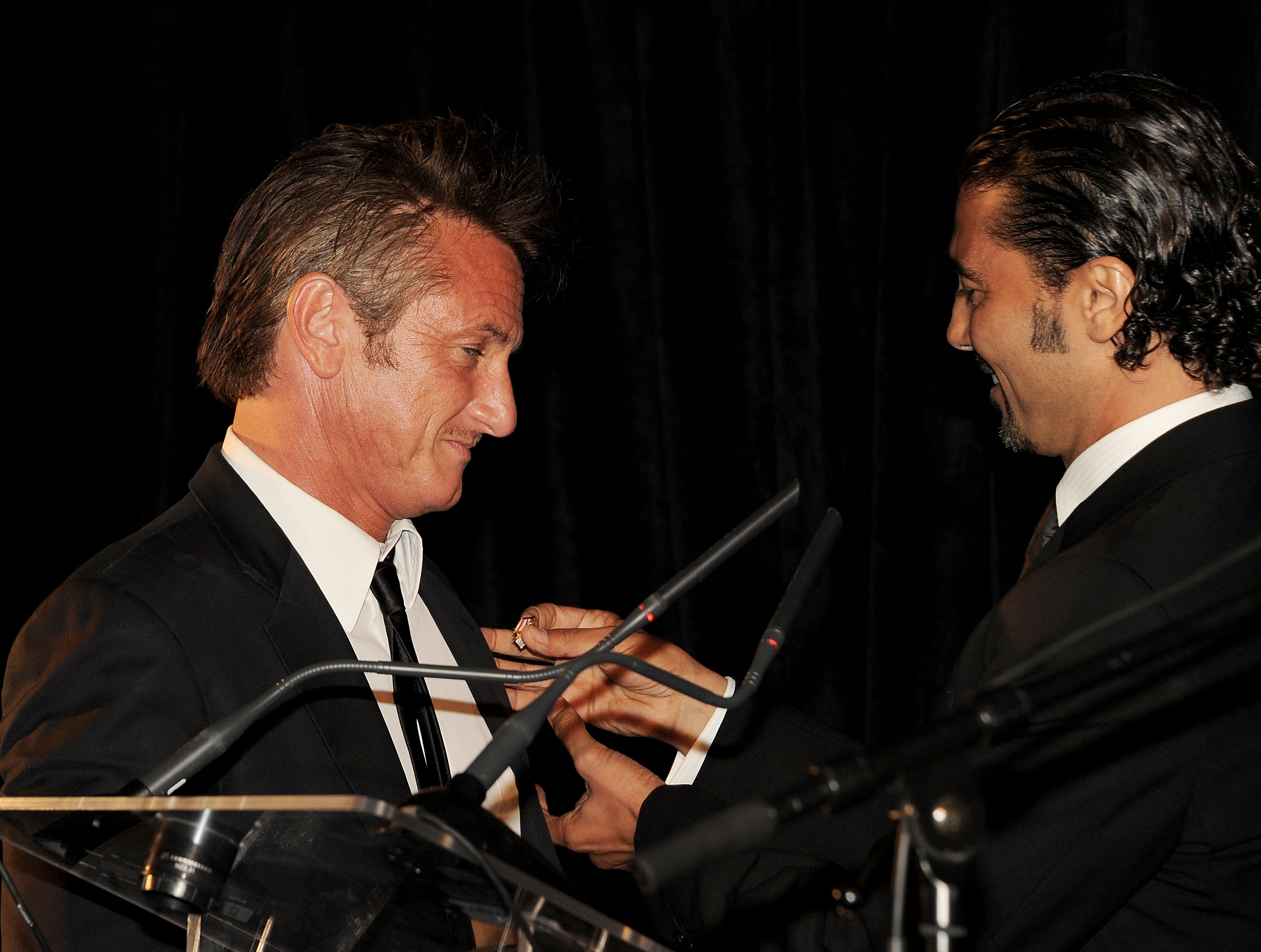 Khaled Nabawy, Sean Penn in Cinema for Peace Dinner in Cannes May 18, 2011