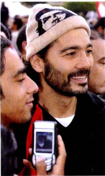 Khaled Nabawy in Tahrir Square, with the rebels Egyptians