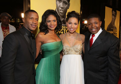 Kimberly Elise, Jurnee Smollett-Bell, Denzel Whitaker and Nate Parker at event of The Great Debaters (2007)