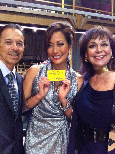Dancing with the Stars - Tribute to Dick Clark...... Carrie Ann Inaba became an Honorary Bandstand Club member (Hal Laws-Landau AB Regulars with us.
