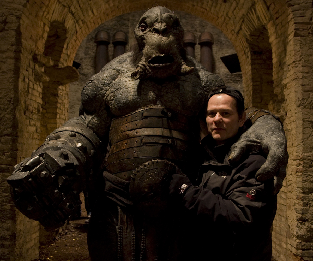 Mike with Brian Steele as Mr. Wink in Budapest. Hellboy II: The Golden Army