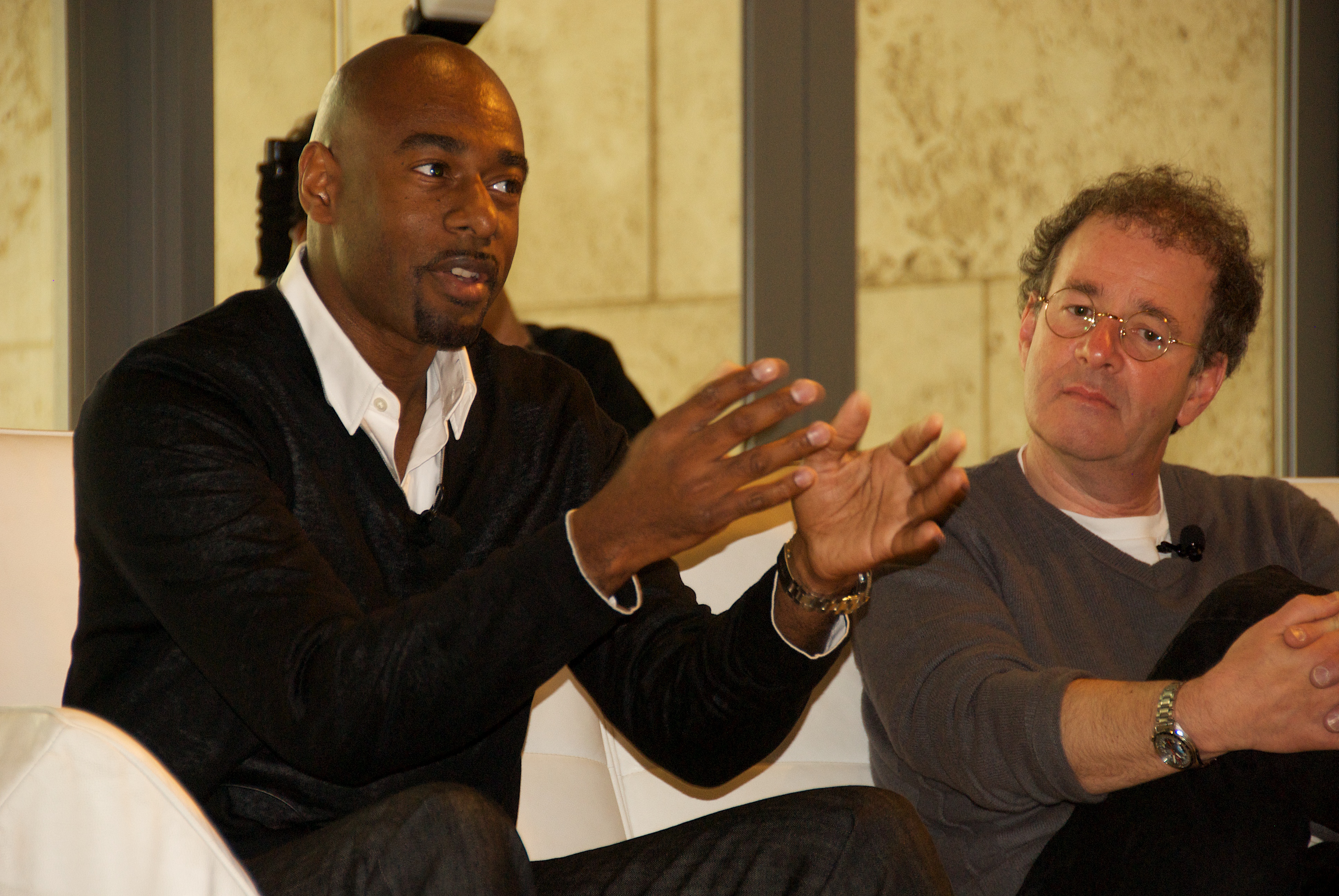 Michael Elliot speaking on a screenwriting panel at the Dallas International Film Festival 2012.