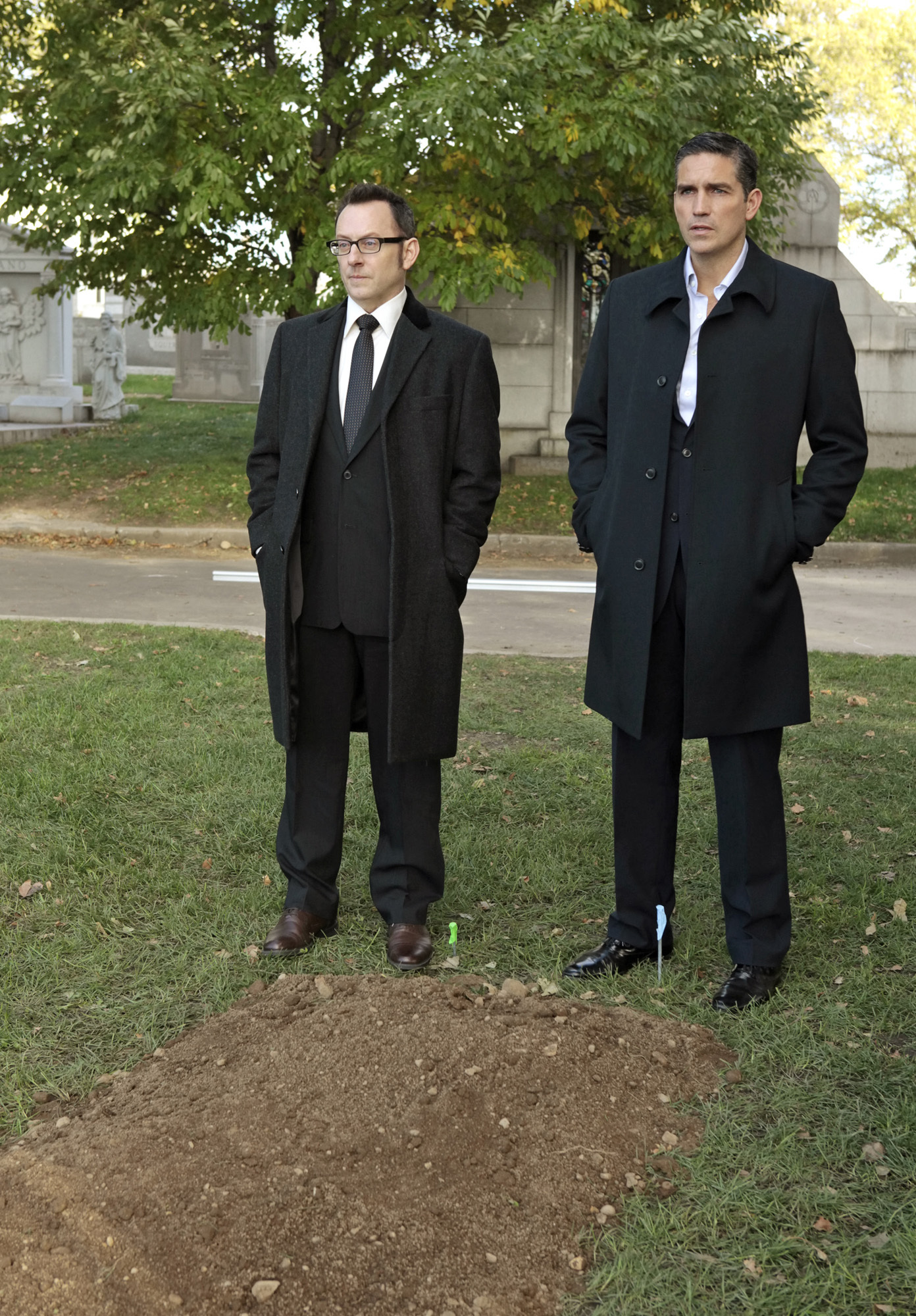 Still of Jim Caviezel and Michael Emerson in Person of Interest (2011)