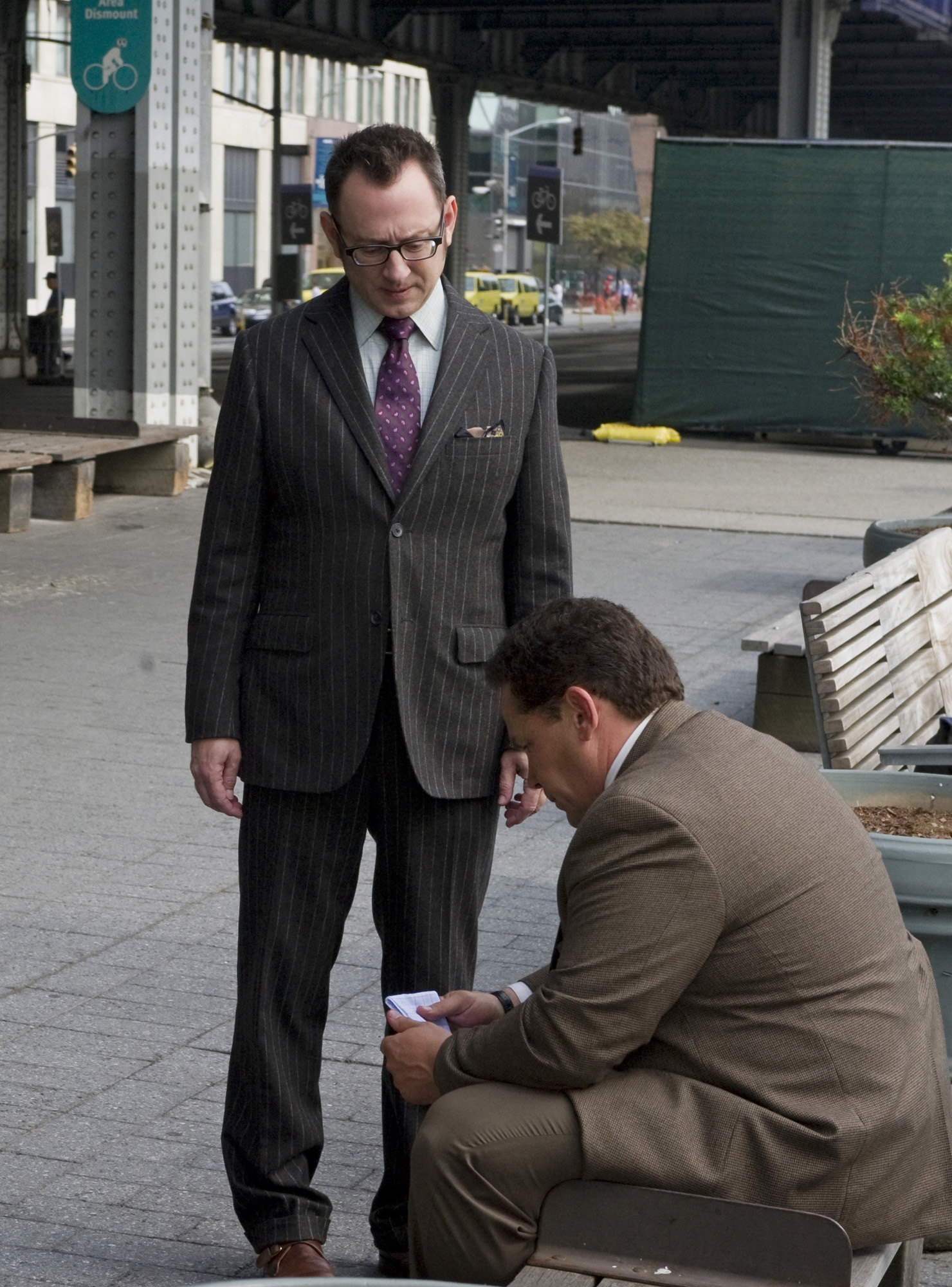 Still of Kevin Chapman and Michael Emerson in Person of Interest (2011)