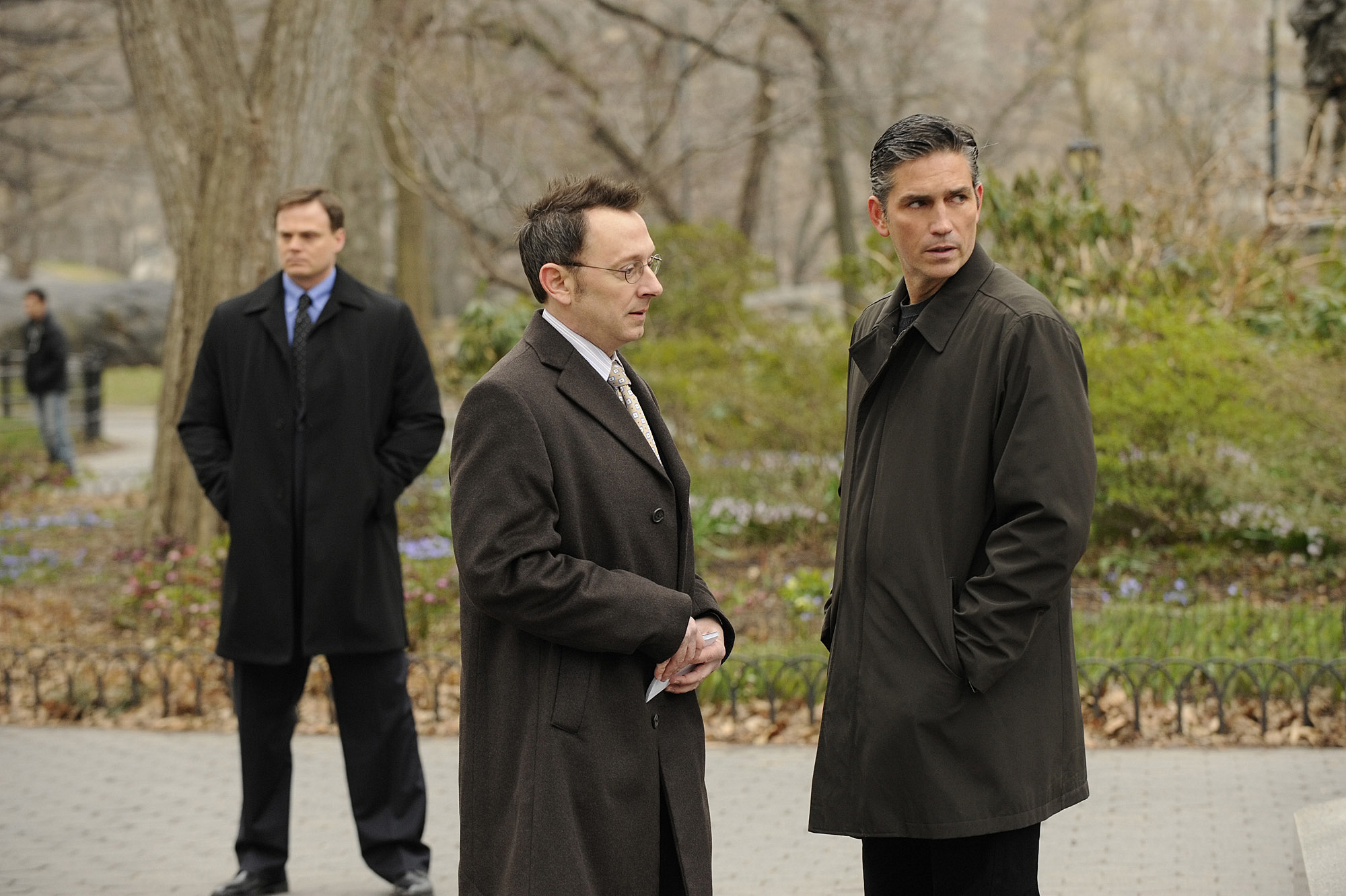 Still of Jim Caviezel and Michael Emerson in Person of Interest (2011)