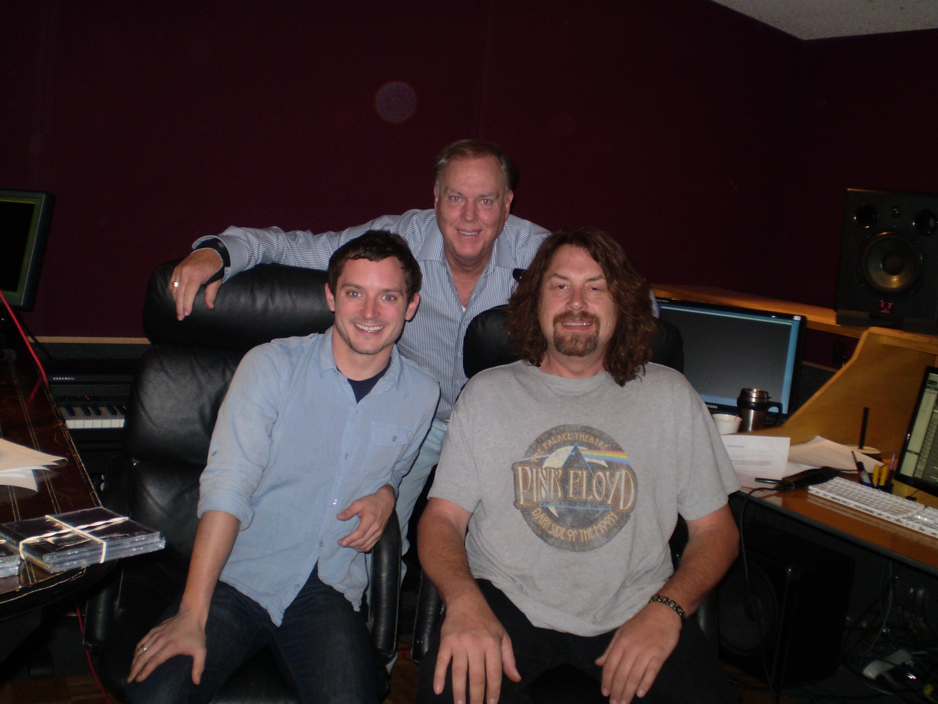 Recording session with Elijah Wood for History Channel's AIR WAR in HD