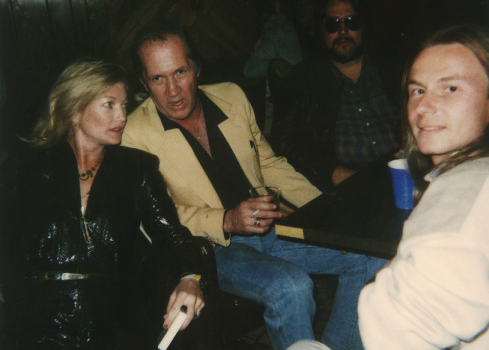John Engel with David Carradine and others in 1988.