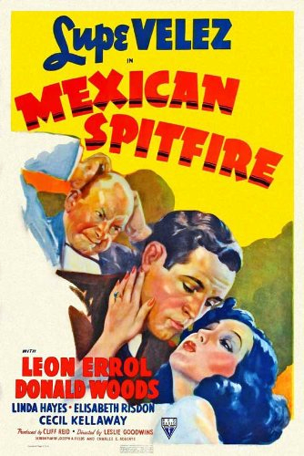 Leon Errol, Lupe Velez and Donald Woods in Mexican Spitfire (1940)