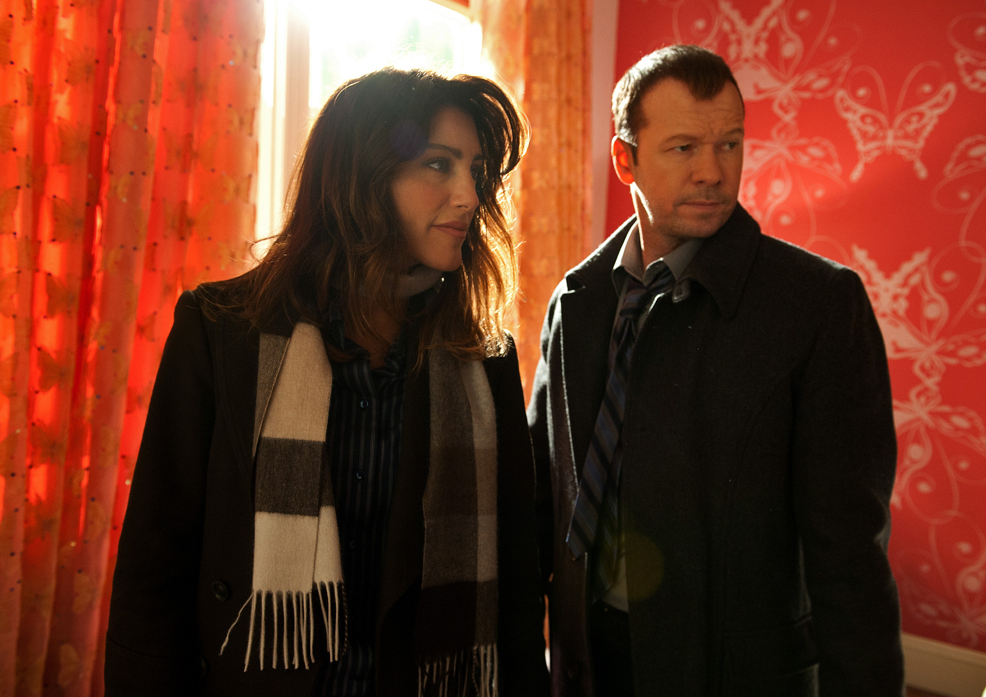 Still of Donnie Wahlberg and Jennifer Esposito in Blue Bloods (2010)