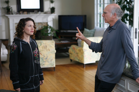 Still of Larry David and Susie Essman in Curb Your Enthusiasm (1999)
