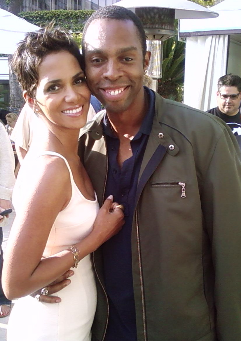 With Halle Berry on Revlon Commercial shoot
