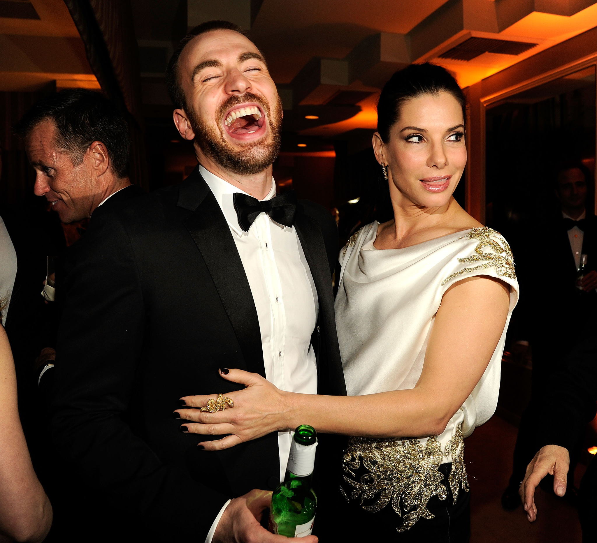 Sandra Bullock and Chris Evans